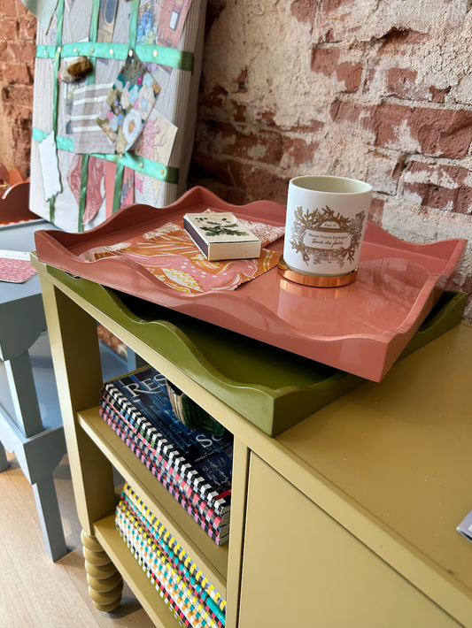 Lacquered Scalloped Tray