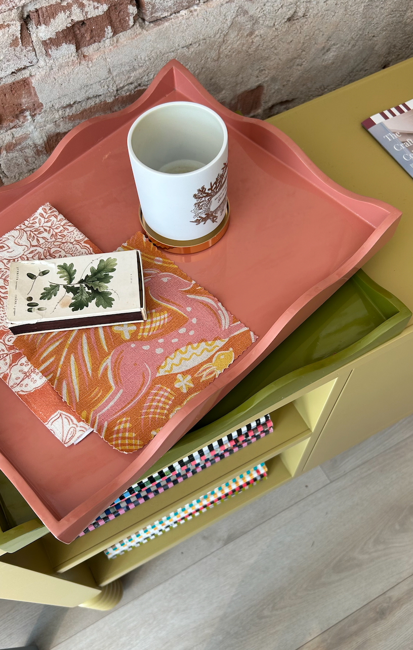 Lacquered Scalloped Tray